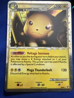 Pokemon TCG Raichu Holo Prime Card 83/90 Undaunted Set - Image 1