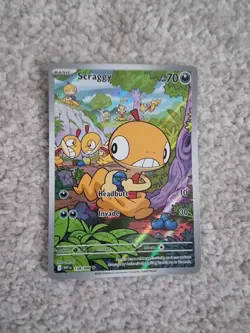 Pokemon Card Scraggy 138/086 White Flare Illustration Rare NM - Image 1