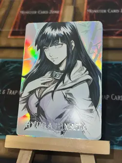 Hyuga Hinata Holographic Standard Size Trading Card Sexy Naruto Waifu Anime - Image 1