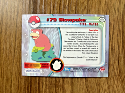 #79 Slowpoke - Pokemon Topps Silver Holo Card - Blue Logo - Image 2