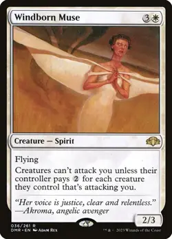 NM Foil Windborn Muse, MTG, Dominaria Remastered, Magic the Gathering, 36 - Image 1
