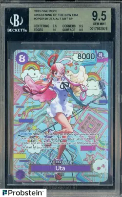 2023 One Piece Awakening of the New Era OP02120 Uta Alt Art SP BGS 9.5 GEM MINT - Image 1