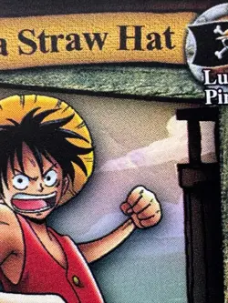 2005 One Piece CCG Luffy With A Straw Hat CH001 Gold Rare Quest Begins Vintage - Image 2