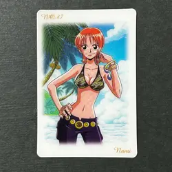 S6436 Nami No.87 Japanese One Piece Vintage Gumica Card 2003 A26 - Image 1