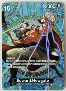 Edward Newgate SP One Piece Card OP-15 OP-13-042 Pack Fresh RARE 12000HP NM - Image 1