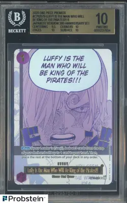 2026 One Piece Promos OP12079 Luffy Is The Man Who Become King of Pirates BGS 10 - Image 1