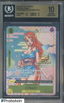 2025 One Piece Promo Championship Event Pack #101 O-Nami BGS 10 PRISTINE - Image 1