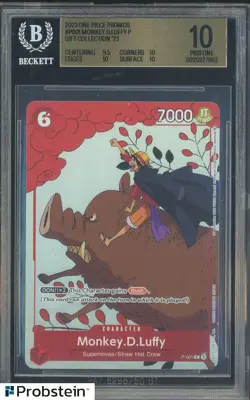 2023 One Piece Promo Gift Collection P-001 Monkey D Luffy BGS 10 PRISTINE - Image 1