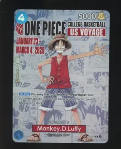 One Piece English College Basketball US Voyage P-055 Monkey D Luffy Promo - Image 1
