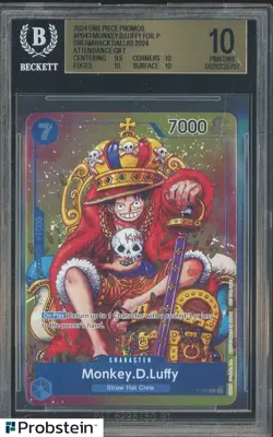 2024 One Piece EN P-043 Monkey D Luffy Convention Exclusive Foil BGS 10 PRISTINE - Image 1