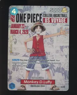 One Piece English College Basketball US Voyage P-055 Monkey D Luffy Promo - Image 1