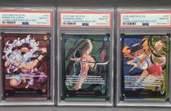 One Piece Luffy, Zoro, Nami Sequential Psa 10 Learn Together Deck Set - Image 1