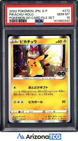 Pokemon 2022 Pikachu 272/S-P Pokemon GO Card File Set Japanese GEM MINT PSA 10 - Image 1
