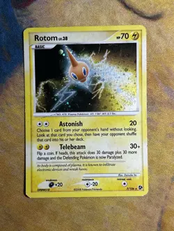 Rotom 7/106 DP Great Encounters Holo Rare Pokemon Card HP SWIRL - Image 2