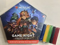Magic the Gathering Game Night: Free For All + 5 Packs of Sleeves Sealed MTG - Image 1