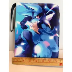 Pokemon Lucario Trading Card Binder 4-Pocket Zip Binder 400 Card Collector Album - Image 2