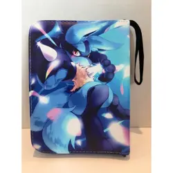 Pokemon Lucario Trading Card Binder 4-Pocket Zip Binder 400 Card Collector Album - Image 3