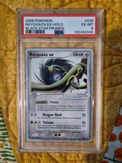 Pokemon TCG Rayquaza EX Nintendo Black Star Promos Holo Card 39 PSA 6 - Image 2