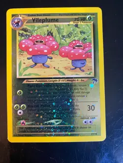 Vileplume Southern Islands English Pokemon TCG Card 17/18 Holo Rare - Image 1