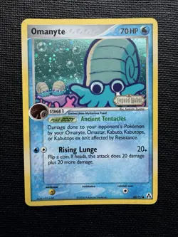 Omanyte 60/92 Reverse Holo EX Legend Maker STAMPED Pokemon Card 2006 NM - Image 1