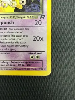 Pokemon Dark Hypno TCG Holo Rare Card 9/82 - Image 4