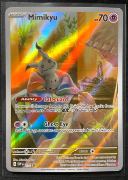Mimikyu Paldean Fates Promo SVP EN 075 ETB Pokemon Card TCG 2024 - Image 1