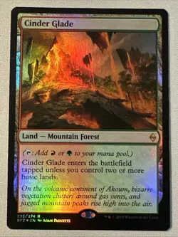 MTG / Cinder Glade / BFZ / #235 / FOIL / Rare / NM - Image 1