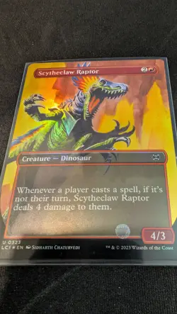 MTG: Scytheclaw Raptor, Borderless FOIL, 323, LCI - Image 1