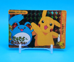 Pokemon Card Japanese - Pikachu & Marill #54 - Bandai - Anime Collection - Holo - Image 1