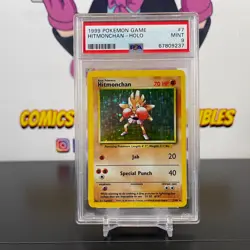 Hitmonchan Holo PSA 9 1999 Pokemon Base Set 7/102 - Image 1