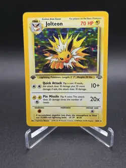 Pokemon Jolteon 4/64 1st Edition Jungle Holo Rare WOTC NM - Image 1