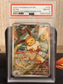 Pokemon Eevee 173 SV: Scarlet & Violet Promo Cards Promo Holo PSA 8 - Image 1