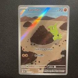 Pokemon Larvitar, Illustration Rare, Holo, SV03: Obsidian Flames, 203/197 - Image 1