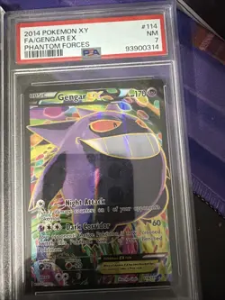 PSA 7 | 2014 Pokemon XY Gengar EX Full Art Phantom Forces - Image 1