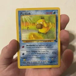 Pokemon TCG Psyduck Fossil 53/62 Common Unlimited Regular 50 HP 1999 - Image 1