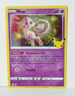 Mew 011/025 Holo Rare Stamped - Celebrations 25th Anniversary - Pokemon NM - Image 1