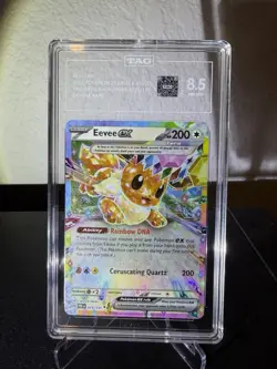 Eevee Ex TAG 8.5 Pokemon Scarlet & Violet Prismatic Evolutions Double Rare - Image 1