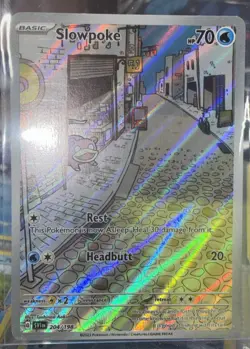 Pokemon TCG Slowpoke 204/198 Scarlet & Violet Full Art Holo Holofoil NM - Image 2