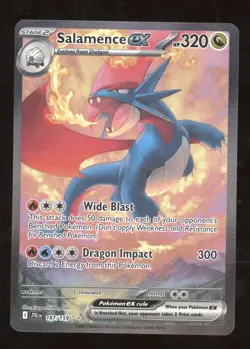 2025 Pokemon S&V Journey Together Salamence ex Secret Rare #187/159 - Image 1