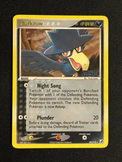 Murkrow #30/115 EX Unseen Forces Stamped Reverse Holo Pokemon - 2005 LP+/NM- - Image 1