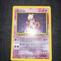 Pokemon - Mewtwo - Base Set - Holo Rare 10/102 - VINTAGE- Mp - Image 2