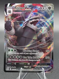 Pokemon TCG Aggron VMAX 097/172 Brilliant Stars Ultra Rare Holo English 330HP - Image 1