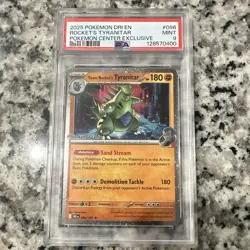 Team Rocket's Tyranitar 096/182 Pokemon Center Exclusive Rare PSA 9 - Image 1