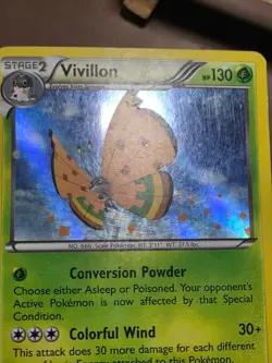 HP Pokemon Vivillon (High Plains [Orange]) 17/146 XY Holo - Image 3