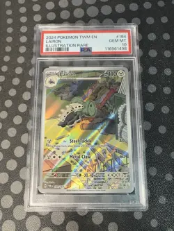Lairon 184/167 Pokemon TCG Twilight Masquerade PSA 10 GEM MINT Illustration Rare - Image 1