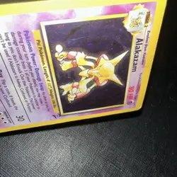 Pokemon TCG Alakazam Base Set 2 1/130 Holo Rare Damaged - Image 5