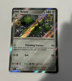 Scizor Paldean Fates Baby Shiny Near Mint Pokemon TCG - Image 1
