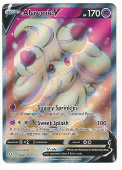 2021 POKEMON SWORD & SHIELD SHINING FATES FULL ART ULTRA RARE ALCREMIE V #064 - Image 1