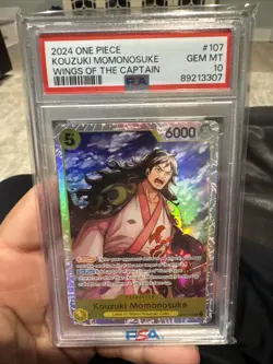 PSA 10 Kouzuki Momonosuke OP06-107 SR Wings of Captain ONE PIECE English - Image 1