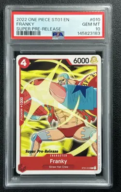 FRANKY PSA 10 2022 ONE PIECE EN #ST01-010 SUPER PRE-RELEASE 3183 - Image 1